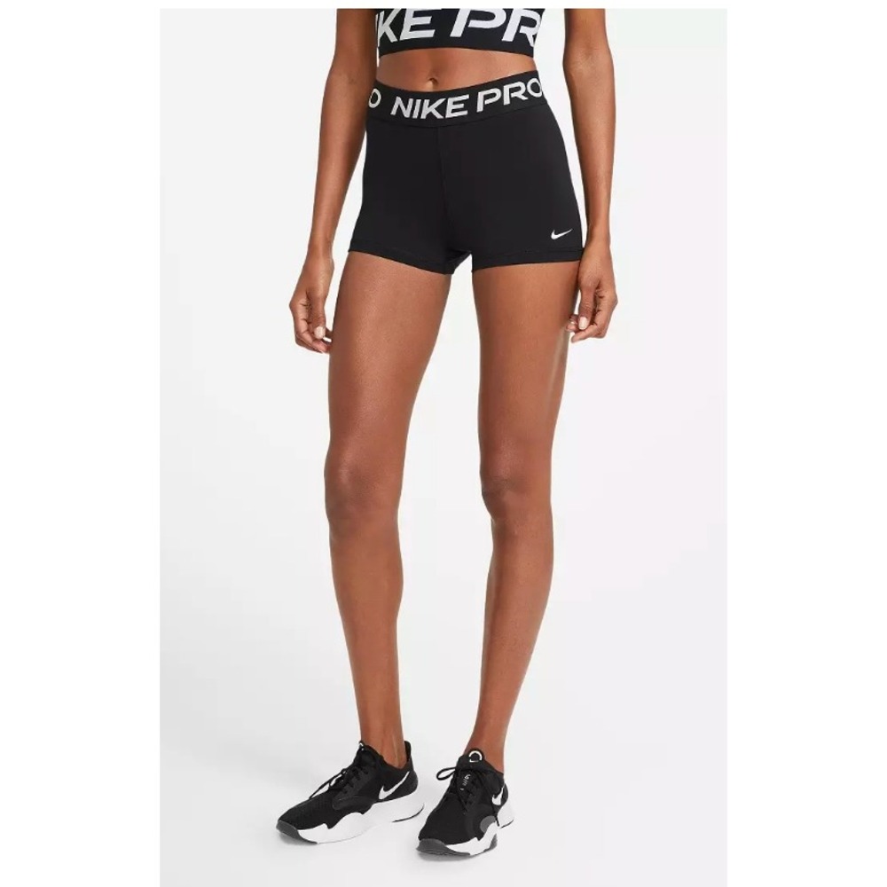 Nike Pro Dri-FIT Womens Black 3 Inch Compression Training Shorts Size Large